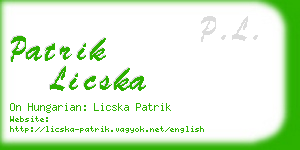 patrik licska business card